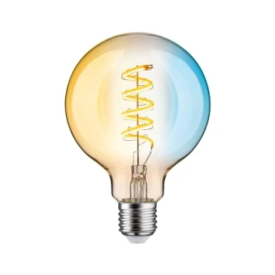 Image of Paulmann 29159 Filament 230V Smart Home Zigbee LED Globe G95 E27 600lm 7.5W tunable White dimmable Gold lamp, 7.5 W