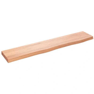 Image of vidaXL Wall Shelf Light Brown 100x20x4 cm Treated Solid Wood Oak