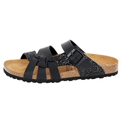 Image of Lico Women&#039;s Bioline Gleam Mules, Black, 4 UK