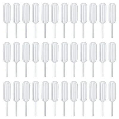 Image of 120 Pcs 4ML Plastic Transfer Pipettes Droppers, Dessert Squeeze Liquid Pipettes, Transparent Measuring Dropping for Cupcakes Essential Oils Perfume Mixing Acrylic Paints Lab