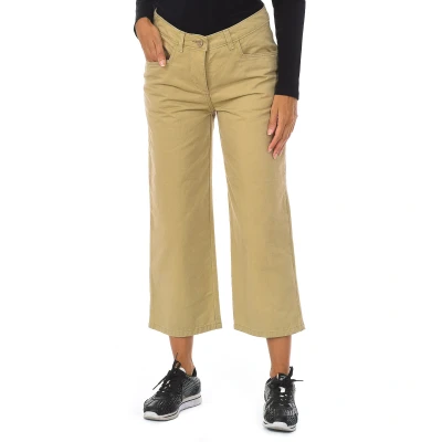 Image of Napapijri Womens MONO W pirate pants with straight cut hems GA4FOF woman Beige Cotton Size EU 28