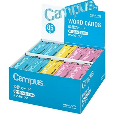 Image of Kokuyo word card in assorted blue and pink each 12 Sakuki six books Tan 101 nails (japan import)