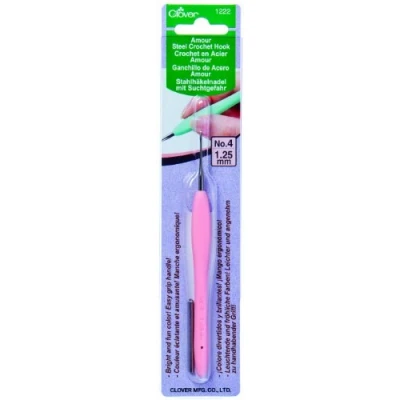 Image of Clover Amour Crochet Hook: 1.25mm, Pink