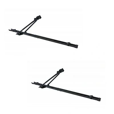 Image of Peruzzo Lucky Two Single Bike Carriers Roof Mounted Car Rack Bicycle Holder Black PAIR