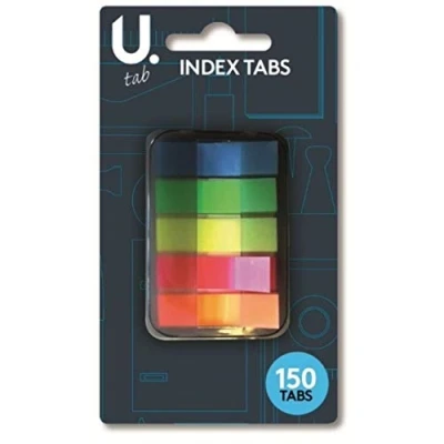 Image of The Home Fusion Company Pack of 150 Index Tabs Sticky Post Adhesive Highlighter Flags Page Marker It