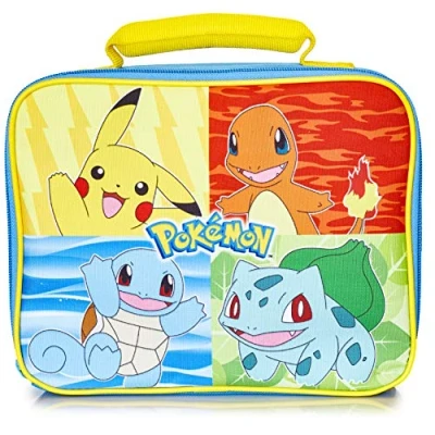 Image of Pokemon Insulated Lunch Bag Pikachu Case for School, Travel, Days Out (Yellow/Multi)