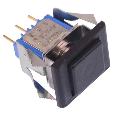 Image of 18835ADX662 Black On (On) Momentary Panel Mount Push Button Switch SPDT 1A 30VDC