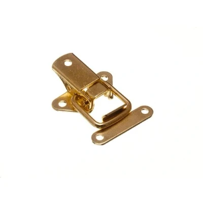 Image of 2 X 45mm Brass Plated Steel Toggle Clip Over Latch: Secure &amp; Elegant