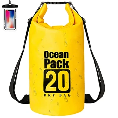 Image of Yearnlife Dry Bag 20L Waterproof Sack Roll Top with Phone Case and Adjustable Shoulder Strap for Kayaking/Boating/Canoeing/Fishing/Rafting/Swimming/Camping/Snowboarding