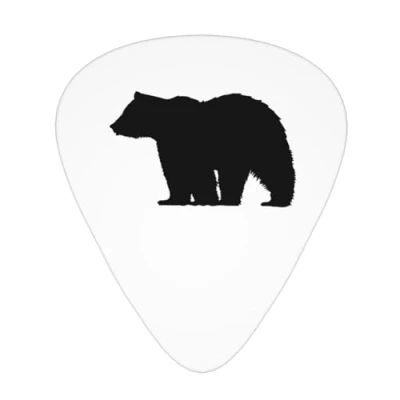 Image of Yifhdes Black Bear Guitar Picks 12 Pcs For Electric Acoustic Mandolin Bass 3 Thickness Plectrums Thin/Medium/Heavy Players