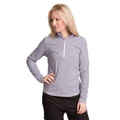 Image of Trespass Overjoy, Navy Marl, XXS, Quick Dry Longsleeved Active Top for Women, XX Small / 2X 2XS, Blue