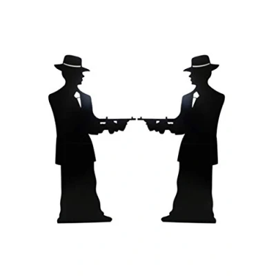 Image of STAR CUTOUTS SC206 Cut Silhouette (Pack of 2), Solid, Gangster Double, Regular