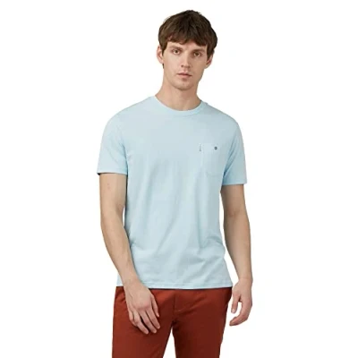 Image of Ben Sherman Mens Sky Blue Short Sleeve T Shirt