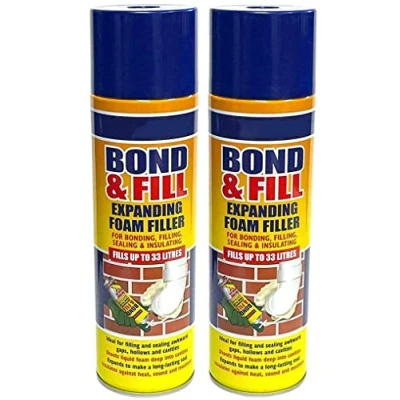 Image of 2Pcs Rapide Bond &amp; Fill Expanding Foam Filler For Bonding Filling Sealing 500ml