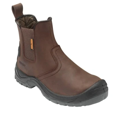 Image of Contractor 804SM08 Size 8 Safety Dealer Boot Brown