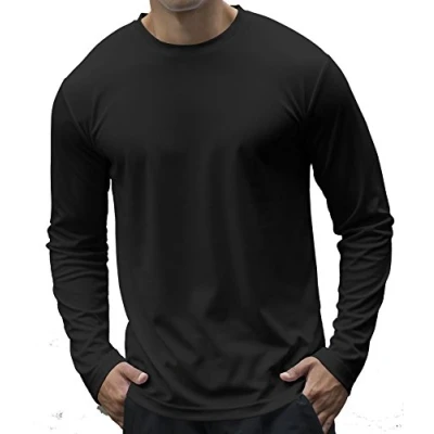 Image of AWDis Long Sleeve Cool T Shirt (Large, Jet Black)