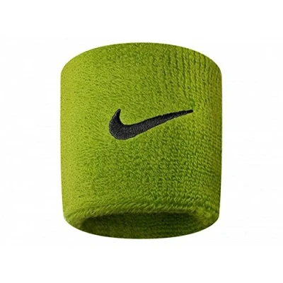Image of Nike Swoosh Sweat Bands, Unisex, Swoosh, atomic green/Black, OSFM