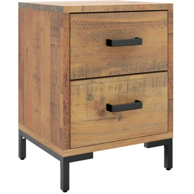 Image of vidaXL Bedside Cabinet Brown 36x30x45 cm Solid Pinewood