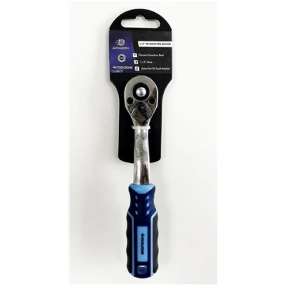 Image of Toolzone 1/4&quot; Drive 90 Tooth 3 Colour Ratchet Handle