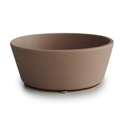 Image of Mushie Silicone Suction Bowl Non Slip for Babies &amp; Toddlers Material: Food Grade Dishwasher Microwave Safe (Natural)