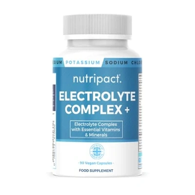 Image of Nutripact Electrolyte &amp; Hydration Capsules 16 in 1 Complex Added Vitamins Minerals Keto, Fasting Running Electrolytes Zero Calories Sugar Free 90 Vegan (not Tablets) UK