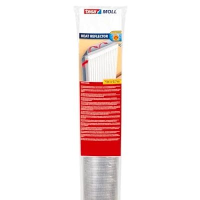 Image of tesa 55157 Radiator Heat Reflector Foil, Silver, 100 cm