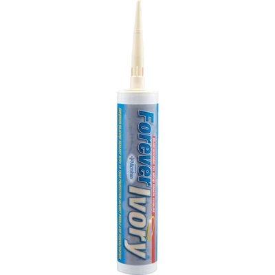 Image of Everbuild Forever Ivory Anti Mould Silicone Sealant Permanently Waterproof Suitable for Internal And External Use 295ml