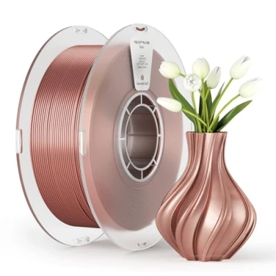 Image of kexcelled Silk PLA Filament 1.75 mm +/ 0.03 mm, 3D Printer Filament, Shiny Glossy Surface, 1 kg Spool (2.2 lbs), for FDM Printer, Vacuum Packaging, Pinky Copper
