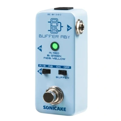 Image of SONICAKE Buffer ABY Line Selector AB Switch Mini Guitar Effects Pedal True Bypass with