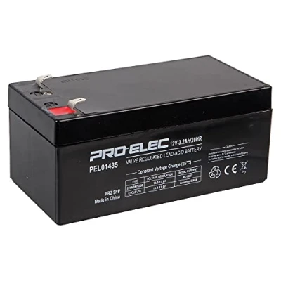 Image of PRO ELEC PEL01435 3.2Ah 12V AGM Lead Acid Battery