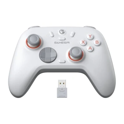 Image of GameSir Nova 2 Lite Wireless PC Controller with Hall Effect Joysticks &amp; Triggers, 2.4G Wired 1000Hz Polling Rate, Remappable Buttons Compatible PC/Switch/Steam/Android (White)