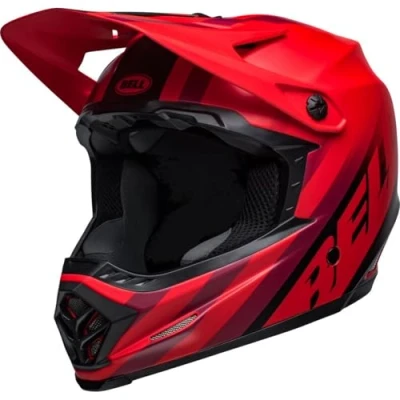 Image of Bell Full 9 Fusion MIPS MTB Face Helmet 2022: Matte Red/Black XL 59 61cm