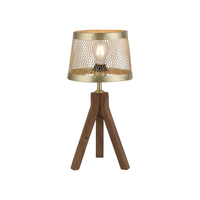 Image of JUST LIGHT. Frederik wooden table lamp, tripod