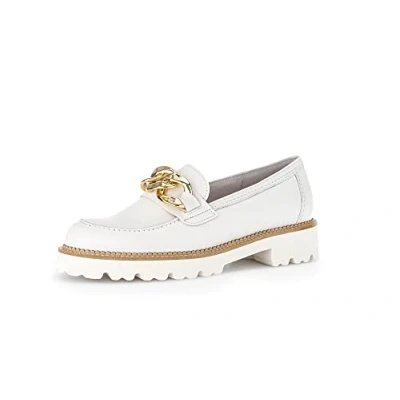 Image of Gabor Women Loafers, Ladies Slippers,Slip on Shoes,College Shoes,Loafer,Business Shoes,White (Latte),37.5 EU / 4.5 UK