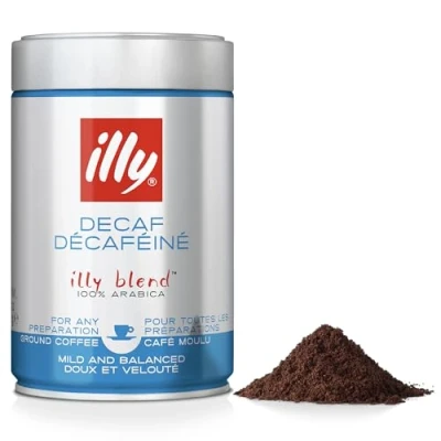 Image of illy Coffee, Decaffeinated Ground Medium Roast, 100% Arabica 250g