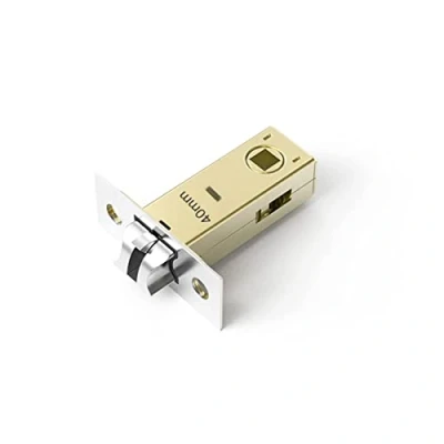 Image of Qrity 40mm Tubular Latch, Forked Mortice Mute Door Sprung with Stainless Steel Panel for Internal Doors, Lever Handles