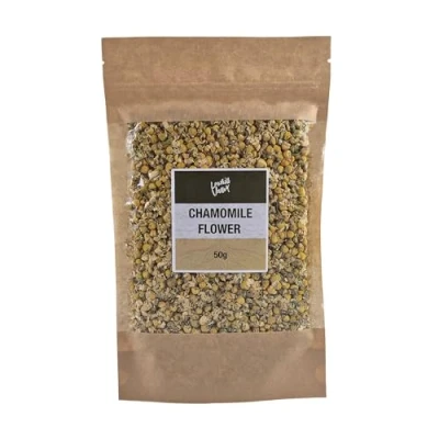 Image of Lowhill Valley Chamomile Flower herbal tea Matricaria chamomilla Whole Dried Flowers Handpicked And Responsibly Sourced No Additives or Preservatives 50g
