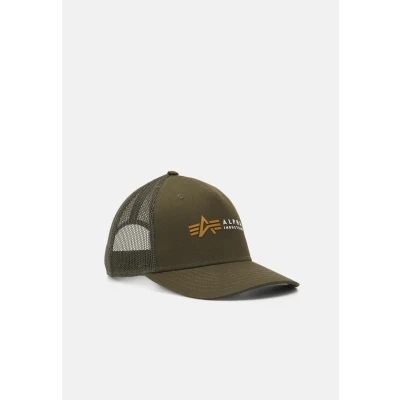 Image of Alpha Industries Men&#039;s Trucker Cap, Dark Olive, Talla Única