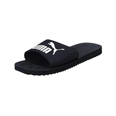 Image of PUMA Unisex Purecat Slide Sandal, Peacoat White, 14 UK