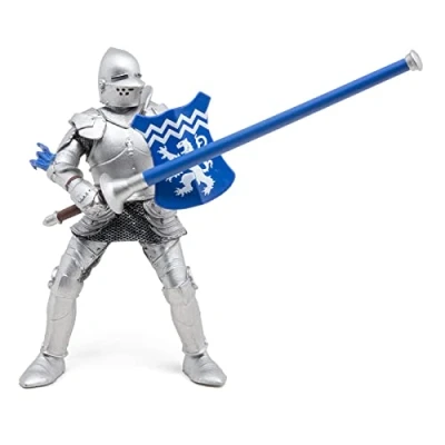 Image of Papo Figurine Lion Knight with Lance, Medieval Fantasy, Children&#039;s toy from 3 years Bravery and Chivalrous Adventures for Young Minds