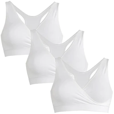 Image of Medela Women&#039;s Sleep Bustier Nursing Bra, White, S EU