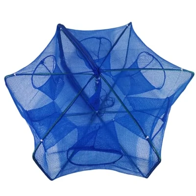 Image of EASY BIG Foldable Bait Trap Fishing Net Hand Cast Cage for Catching Fish Shrimp Crab Crawfish