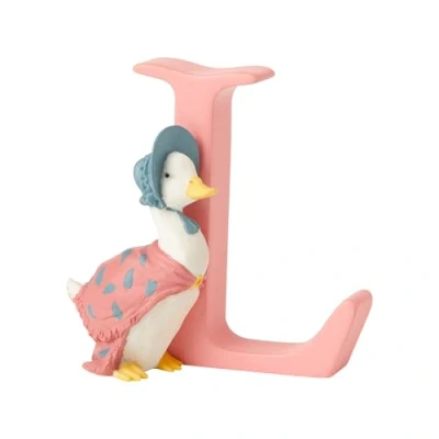 Image of Beatrix Potter L Jemima Puddle Duck Figurine, White, Pink and Blue