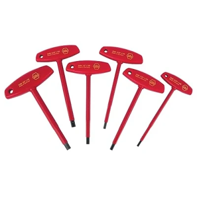 Image of Wiha Insulated T Handle Hex Inch 6 Pc Set 33490 by Tools