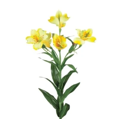 Image of Ferris Heart Sloane NEW Luxury Artificial Yellow Alstroemeria Spray 72cm long, Floral Decor, Floristry