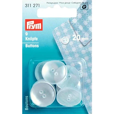 Image of Prym Pyjama Buttons, Creme, 32&#039;&#039; 20 mm