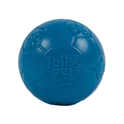 Image of Jolly Pets Mini Soccer Ball; Floating Bouncing Dog Toy; 4&quot; Ocean Blue