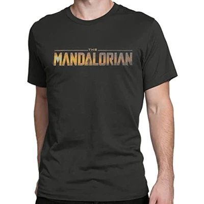 Image of Star Wars Mens T Shirt The Mandalorian Grey Small
