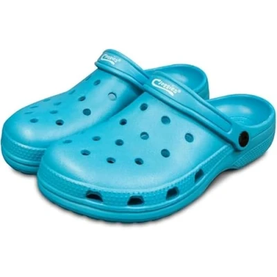 Image of Town &amp; Country Clogs Mens/Womens Ladies/Gents Casual Teal Gardening Clogs/Cloggies Lightweight Teal. Size 3 UK