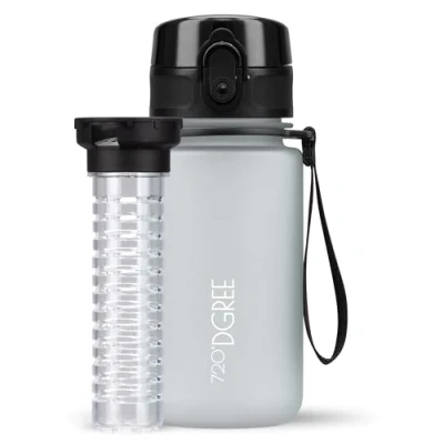 Image of 720DGREE Kids Water Bottle “uberBottle“ 350 ml softTouch +Fruit Infuser BPA Free Tritan, Leakproof, Reusable Drinking Waterbottle for Children, Kindergarten, School, Sports, Running